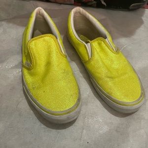 Yellow Glitter Vans